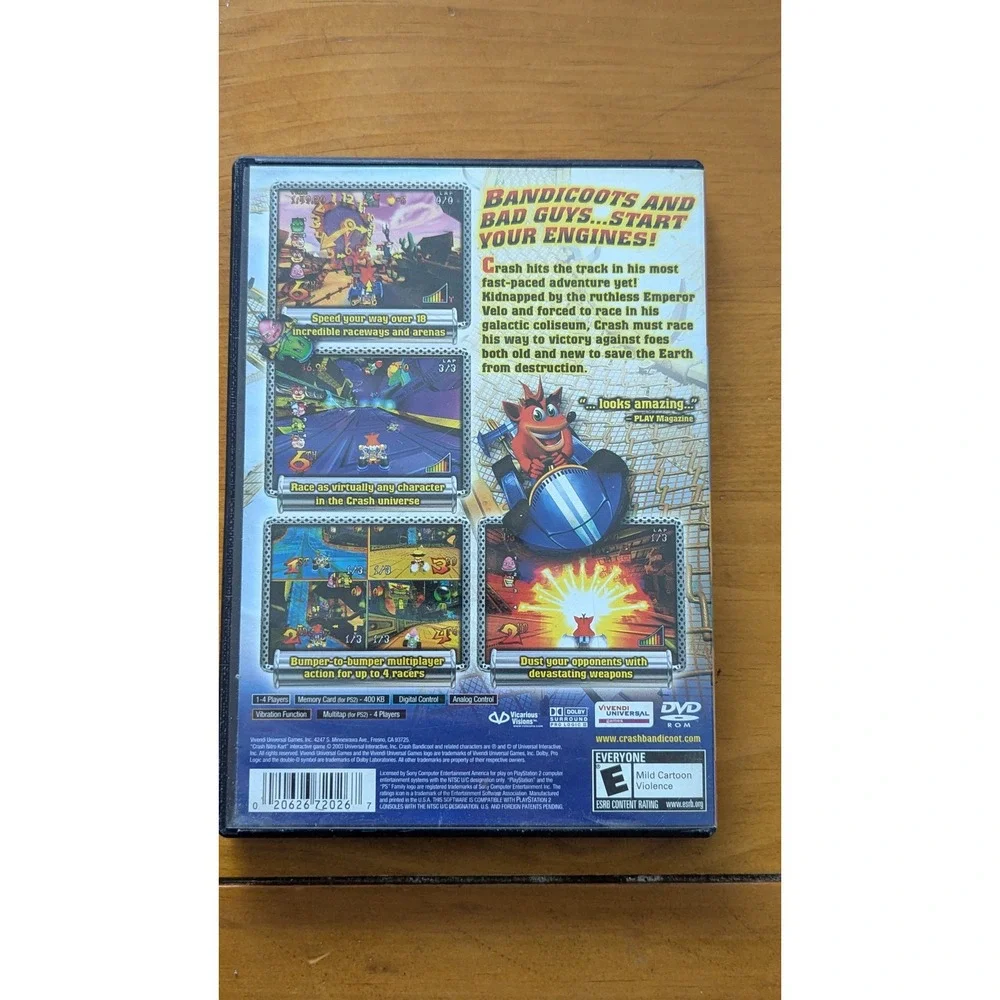 Crash Nitro Kart Sony PlayStation 2 PS2 Greatest Hits Racing Game‎ NTSC 2003